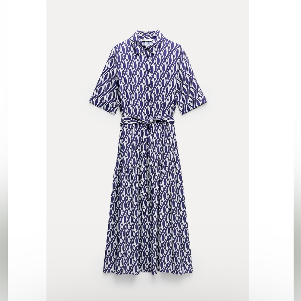Zara woman collection printed dress